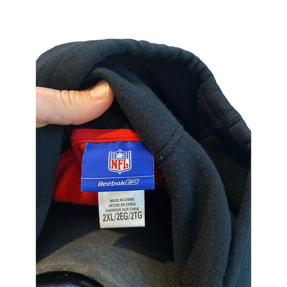 2XL ATLANTA FALCONS Hoodie Pull Over Embroidered Logos NFL Reebok - Picture 5 of 5